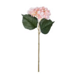 GloboStar® Artificial Garden SALMON HYDRANGEA BRANCH 21175 Τεχνητό Διακοσμητικό  Κλαδί Ορτανσίας Σαμπανιζέ  Y47cm - Image 2