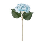 GloboStar® Artificial Garden SKY BLUE HYDRANGEA BRANCH 21177 Τεχνητό Διακοσμητικό Κλαδί Ορτανσίας Γαλάζιο  Y47cm - Image 2