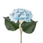 GloboStar® Artificial Garden SKY BLUE HYDRANGEA BRANCH 21177 Τεχνητό Διακοσμητικό Κλαδί Ορτανσίας Γαλάζιο  Y47cm - Image 3