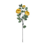 GloboStar® Artificial Garden YELLOW CLIMBING ROSE BRANCH 21186 Τεχνητό Διακοσμητικό Κλαδί Τριαντάφυλλο Κίτρινο Y70cm - Image 2