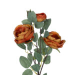GloboStar® Artificial Garden CORAL RED CLIMBING ROSE BRANCH 21187 Τεχνητό Διακοσμητικό Κλαδί Τριαντάφυλλο Κοραλί Y70cm - Image 3