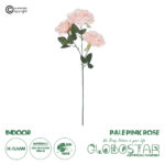 GloboStar® Artificial Garden PALE PINK CLIMBING ROSE BRANCH 21195 Τεχνητό Διακοσμητικό Κλαδί Τριαντάφυλλο απαλό Ροζ Y66cm