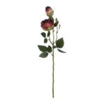 GloboStar® Artificial Garden RED DAMASK CLIMBING ROSE BRANCH 21197 Τεχνητό Διακοσμητικό Κλαδί Τριαντάφυλλο Κόκκινο Y55cm - Image 2
