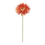 GloboStar® Artificial Garden ORANGE  ROSE BRANCH 21206 Τεχνητό Διακοσμητικό Κλαδί Ζέρμπερας Πορτοκαλί Y44cm - Image 2