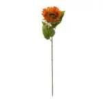 GloboStar® Artificial Garden ORANGE SUNFLOWER BRANCH 21213 Τεχνητό Διακοσμητικό Κλαδί Ηλιοτρόπιο Πορτοκαλί Y50cm - Image 2