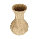 GloboStar® Artificial Garden SANDIAGO 21234 Διακοσμητικό Πλεκτό Καλάθι - Κασπώ Γλάστρα - Flower Pot Μπεζ Π25 x M25 x x Υ40cm - Image 3