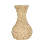 GloboStar® Artificial Garden SANDIAGO 21234 Διακοσμητικό Πλεκτό Καλάθι - Κασπώ Γλάστρα - Flower Pot Μπεζ Π25 x M25 x x Υ40cm - Image 4