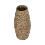 GloboStar® Artificial Garden FRANCISCO 21240 Διακοσμητικό Πλεκτό Καλάθι - Κασπώ Γλάστρα - Flower Pot Μπεζ Μ20 x Π20 x Υ41cm - Image 3