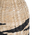 GloboStar® Artificial Garden AQABA 21243 Διακοσμητικό Πλεκτό Καλάθι - Κασπώ Γλάστρα - Flower Pot Μπεζ με Μαύρο Φ20cm x Υ60cm - Image 5