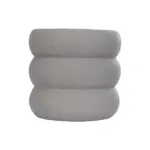 GloboStar® Artificial Garden ALBERT 21248 Διακοσμητική Κεραμική Γλάστρα ΓΚΡΙ Π18 x Μ18 x Υ16 cm - Image 4