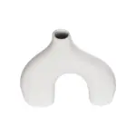 GloboStar® Artificial Garden TOLEDO 21251 Διακοσμητικό Κεραμικό Βάζo Λευκό Π27 x Μ6 x Υ24 cm - Image 3
