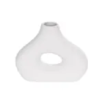 GloboStar® Artificial Garden HORIZON 21253 Διακοσμητικό Κεραμικό Βάζo Λευκό Π18 x Μ6 x Υ15 cm - Image 2