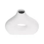 GloboStar® Artificial Garden HORIZON 21253 Διακοσμητικό Κεραμικό Βάζo Λευκό Π18 x Μ6 x Υ15 cm - Image 3