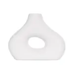 GloboStar® Artificial Garden HORIZON 21253 Διακοσμητικό Κεραμικό Βάζo Λευκό Π18 x Μ6 x Υ15 cm - Image 4