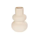 GloboStar® Artificial Garden QUARTZ 21254 Διακοσμητικό Κεραμικό Βάζo Μπεζ Π15 x Μ15 x Υ20 cm - Image 2