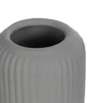 GloboStar® Artificial Garden LOVINA 21257 Διακοσμητικό Κεραμικό Βάζo Γκρι Π9 x Μ9 x Υ16 cm - Image 5