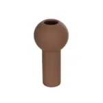 GloboStar® Artificial Garden COSTA RICA 21260 Διακοσμητικό Κεραμικό Βάζo Καφέ Π10 x Μ10 x Υ21cm - Image 2