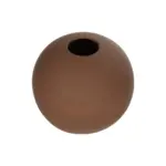 GloboStar® Artificial Garden SANUR 21261 Διακοσμητικό Κεραμικό Βάζo Καφέ Π22 x Μ22 x Υ20cm - Image 3