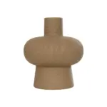GloboStar® Artificial Garden CORNEOL 21262 Διακοσμητικό Κεραμικό Βάζo Καφέ Π17 x Μ17 x Υ20cm - Image 4