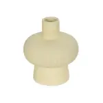 GloboStar® Artificial Garden ICEBERG 21263 Διακοσμητικό Κεραμικό Βάζo Μπεζ Π17 x Μ17 x Υ20cm - Image 2