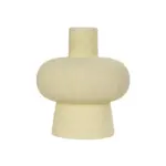 GloboStar® Artificial Garden ICEBERG 21263 Διακοσμητικό Κεραμικό Βάζo Μπεζ Π17 x Μ17 x Υ20cm - Image 4