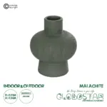 GloboStar® Artificial Garden MALACHITE 21264 Διακοσμητικό Κεραμικό Βάζo Πράσινο Π13 x Μ13 x Υ16cm