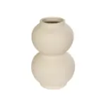 GloboStar® Artificial Garden PEARL 21265 Διακοσμητικό Κεραμικό Βάζo Μπεζ Π13 x Μ13 x Υ21cm - Image 2