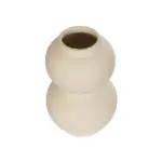GloboStar® Artificial Garden PEARL 21265 Διακοσμητικό Κεραμικό Βάζo Μπεζ Π13 x Μ13 x Υ21cm - Image 3