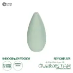 GloboStar® Artificial Garden SEYHELLES 21266 Διακοσμητικό Κεραμικό Βάζo Τιρκουάζ Π8 x Μ8 x Υ16cm