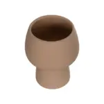 GloboStar® Artificial Garden AMBER 21269 Διακοσμητικό Κεραμικό Βάζo Καφέ Π17 x Μ17 x Υ20cm - Image 3