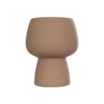 GloboStar® Artificial Garden AMBER 21269 Διακοσμητικό Κεραμικό Βάζo Καφέ Π17 x Μ17 x Υ20cm - Image 4