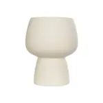 GloboStar® Artificial Garden MOREA 21270 Διακοσμητικό Κεραμικό Βάζo Μπεζ Π17 x Μ17 x Υ20cm - Image 4