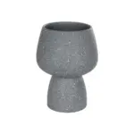GloboStar® Artificial Garden SAMUI 21271 Διακοσμητικό Κεραμικό Βάζo Γκρι Π16 x Μ16 x Υ20cm - Image 2