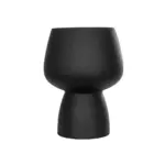 GloboStar® Artificial Garden CAMERON 21272 Διακοσμητικό Κεραμικό Βάζo Μαύρο Π16 x Μ16 x Υ20cm - Image 4