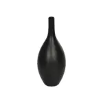 GloboStar® Artificial Garden OLRANDO 21273 Διακοσμητικό Κεραμικό Βάζo Μαύρο Π8 x Μ8 x Υ20cm - Image 2