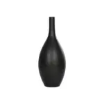 GloboStar® Artificial Garden OLRANDO 21273 Διακοσμητικό Κεραμικό Βάζo Μαύρο Π8 x Μ8 x Υ20cm - Image 4