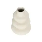 GloboStar® Artificial Garden THAILAND 21278 Διακοσμητικό Κεραμικό Βάζo Μπεζ Π14 x Μ14 x Υ21cm - Image 3