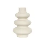 GloboStar® Artificial Garden THAILAND 21278 Διακοσμητικό Κεραμικό Βάζo Μπεζ Π14 x Μ14 x Υ21cm - Image 4