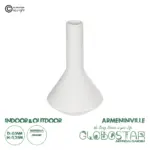 GloboStar® Artificial Garden ARMENINVILLE 21283 Διακοσμητικό Κεραμικό Βάζo Λευκό Π16 x Μ16 x Υ25cm