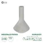 GloboStar® Artificial Garden BARBADOS 21284 Διακοσμητικό Κεραμικό Βάζo Γκρι Π16 x Μ16 x Υ25cm