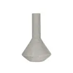 GloboStar® Artificial Garden BARBADOS 21284 Διακοσμητικό Κεραμικό Βάζo Γκρι Π16 x Μ16 x Υ25cm - Image 4