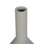GloboStar® Artificial Garden BARBADOS 21284 Διακοσμητικό Κεραμικό Βάζo Γκρι Π16 x Μ16 x Υ25cm - Image 5