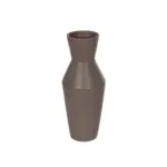 GloboStar® Artificial Garden UNIQUE 21286 Διακοσμητικό Κεραμικό Βάζo Καφέ Π10 x Μ10 x Υ24cm - Image 2