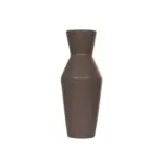 GloboStar® Artificial Garden UNIQUE 21286 Διακοσμητικό Κεραμικό Βάζo Καφέ Π10 x Μ10 x Υ24cm - Image 4