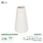 GloboStar® Artificial Garden CONSOLI 21287 Διακοσμητικό Κεραμικό Βάζο Μπεζ Μ14 x Π14 x Υ25cm