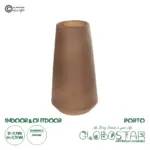 GloboStar® Artificial Garden PORTO 21288 Διακοσμητικό Κεραμικό Βάζο Καφέ Μ11 x Π11 x Υ20cm