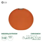 GloboStar® Artificial Garden CINNAMON 21291 Διακοσμητικό Κεραμικό Βάζo Πορτοκαλί Π15 x Μ15 x Υ14cm