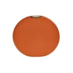 GloboStar® Artificial Garden CINNAMON 21291 Διακοσμητικό Κεραμικό Βάζo Πορτοκαλί Π15 x Μ15 x Υ14cm - Image 2