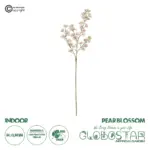 GloboStar® Artificial Garden PINK PEAR BLOSSOM BRANCH 21295 Τεχνητό Διακοσμητικό Κλαδί Αχλαδίας Ρόζ Y80cm