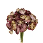 GloboStar® Artificial Garden PINK CAMELIA BOUQUET 21299 Τεχνητό Διακοσμητικό Μπουκέτο Ρόζ Καμέλια Y37cm - Image 3